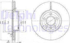 Delphi BG3719 - Тормозной диск autosila-amz.com