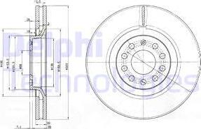 Delphi BG3714 - Тормозной диск autosila-amz.com