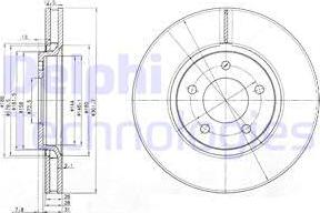 Delphi BG3716 - Тормозной диск autosila-amz.com