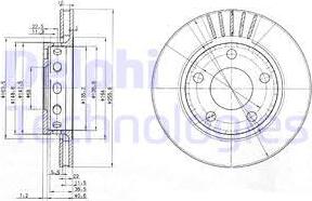 Delphi BG3785 - Тормозной диск autosila-amz.com