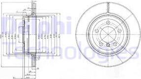 Delphi BG3787 - Тормозной диск autosila-amz.com