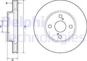 Delphi BG3734 - Тормозной диск autosila-amz.com