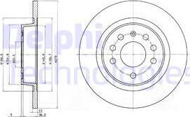 Delphi BG3731 - Тормозной диск autosila-amz.com