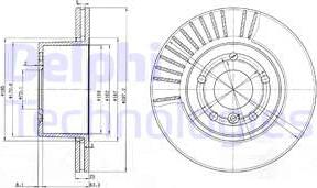 Delphi BG3737C - Тормозной диск autosila-amz.com