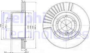 Delphi BG3737 - Тормозной диск autosila-amz.com