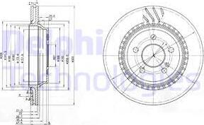 Delphi BG3726 - Тормозной диск autosila-amz.com