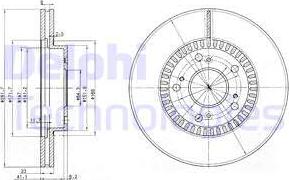 Delphi BG3720 - Тормозной диск autosila-amz.com