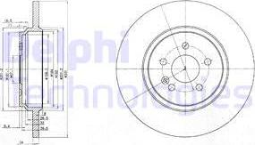 Delphi BG3728 - Тормозной диск autosila-amz.com