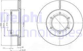 Delphi BG2495 - Тормозной диск autosila-amz.com