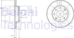 Delphi BG2451 - Тормозной диск autosila-amz.com