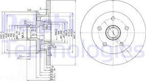 Delphi BG2468 - Тормозной диск autosila-amz.com