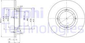 Delphi BG2400 - Тормозной диск autosila-amz.com