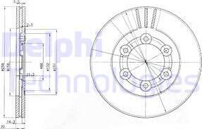 Delphi BG2416 - Тормозной диск autosila-amz.com
