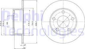 Delphi BG2410 - Тормозной диск autosila-amz.com