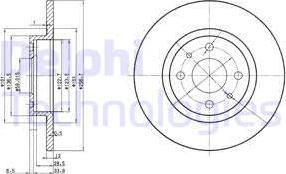 Delphi BG2411 - Тормозной диск autosila-amz.com