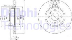 Delphi BG2413 - Тормозной диск autosila-amz.com