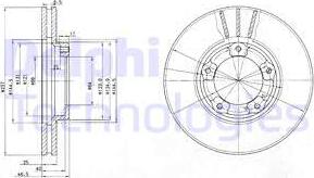 Delphi BG2423 - Тормозной диск autosila-amz.com