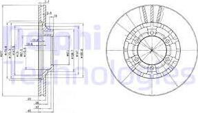 Delphi BG2561 - Тормозной диск autosila-amz.com