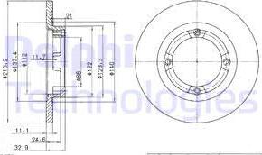 Delphi BG2580 - Тормозной диск autosila-amz.com