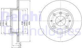 Delphi BG2535 - Тормозной диск autosila-amz.com