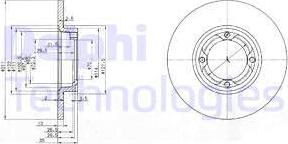 Delphi BG2533 - Тормозной диск autosila-amz.com