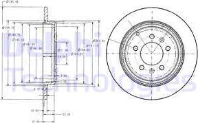 Delphi BG2573 - Тормозной диск autosila-amz.com