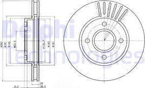 Delphi BG2699 - Тормозной диск autosila-amz.com