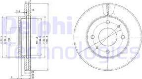 Delphi BG2657 - Тормозной диск autosila-amz.com