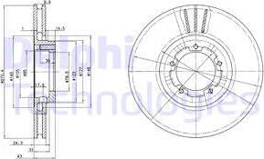 Delphi BG2663 - Тормозной диск autosila-amz.com