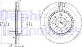 Delphi BG2619 - Тормозной диск autosila-amz.com