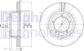 Delphi BG2612C - Тормозной диск autosila-amz.com