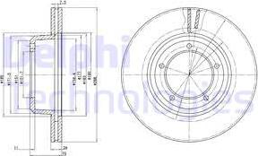 Delphi BG2612 - Тормозной диск autosila-amz.com