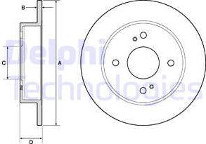 Delphi BG2634 - Тормозной диск autosila-amz.com