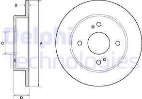 Delphi BG2634 - Диск тормозной autosila-amz.com