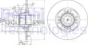 Delphi BG2638 - Тормозной диск autosila-amz.com