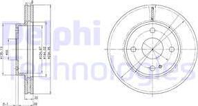 Delphi BG2629 - Тормозной диск autosila-amz.com