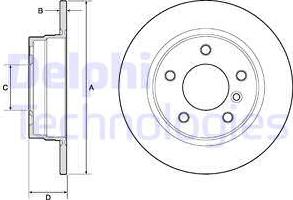 Delphi BG2624 - Тормозной диск autosila-amz.com