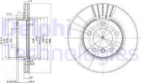 Delphi BG2623C - Тормозной диск autosila-amz.com
