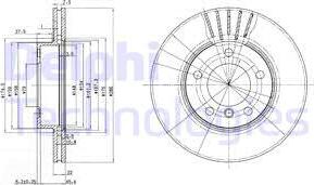 Delphi BG2623 - Тормозной диск autosila-amz.com