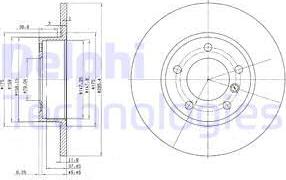 Delphi BG2622 - Тормозной диск autosila-amz.com