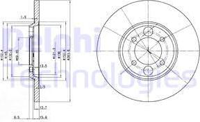 Delphi BG2084 - Тормозной диск autosila-amz.com