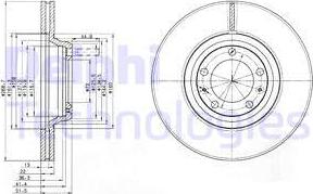 Delphi BG2199 - Тормозной диск autosila-amz.com