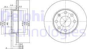 Delphi BG2148 - Тормозной диск autosila-amz.com