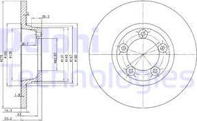 Delphi BG2159 - Тормозной диск autosila-amz.com