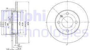 Delphi BG2116 - Тормозной диск autosila-amz.com