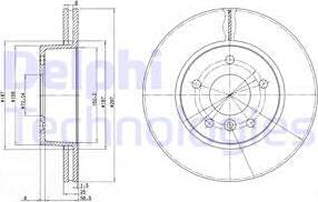 Delphi BG2860 - Тормозной диск autosila-amz.com