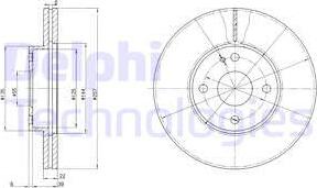 Delphi BG2804 - Тормозной диск autosila-amz.com