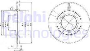 Delphi BG2808 - Тормозной диск autosila-amz.com