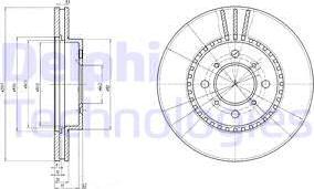 Delphi BG2814 - Тормозной диск autosila-amz.com