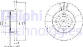 Delphi BG2810 - Тормозной диск autosila-amz.com